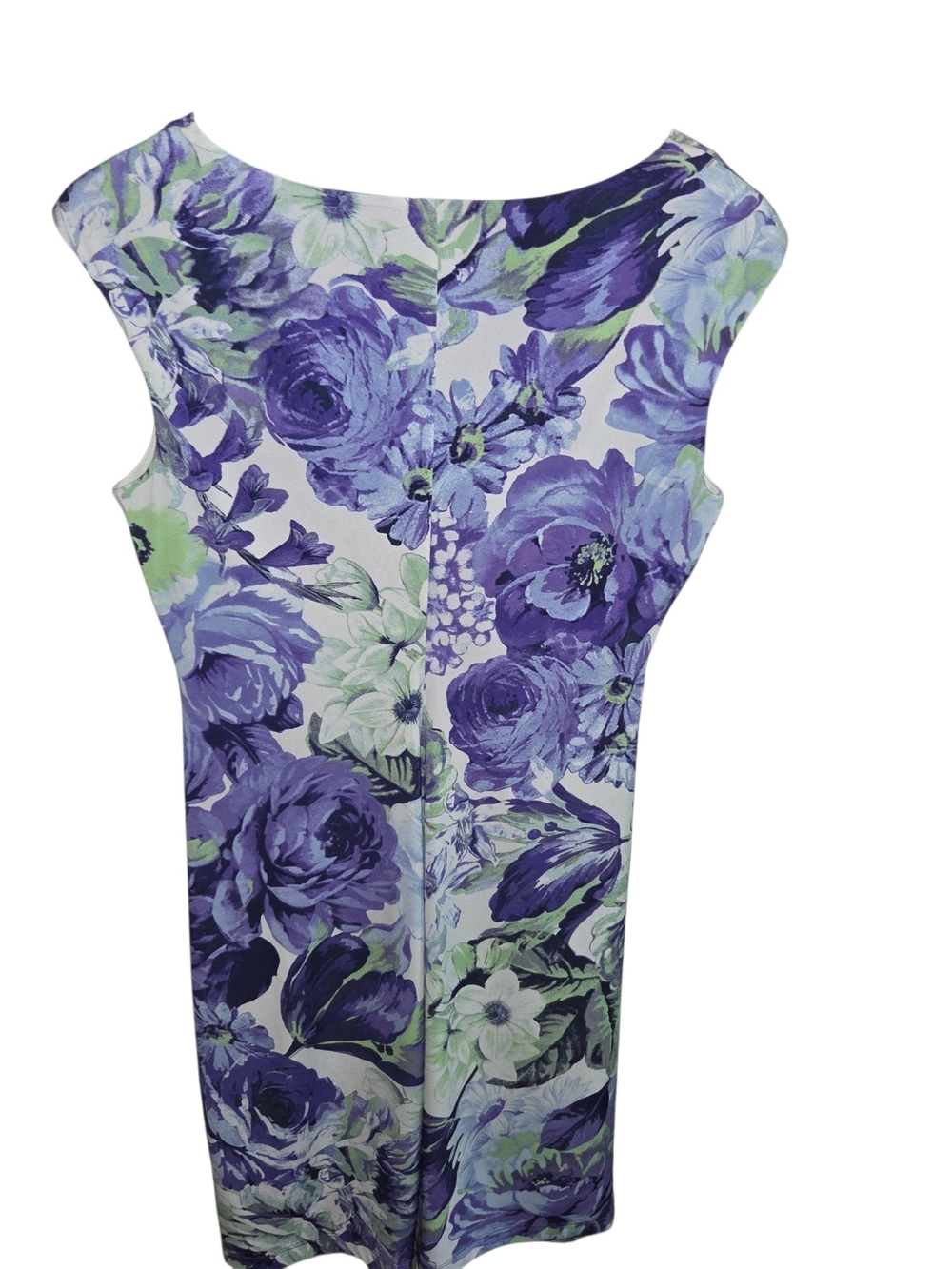 connected apparel Lavender and White Floral Sheath Dress - Picture 8 of 10